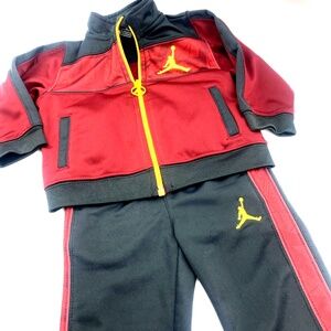 Jordan Baby Matching Outfit Set Size 3/6m Top Pants Pockets Zipper 2pc Children